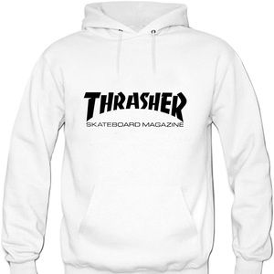 thrasher skate mag white pullover hoodie